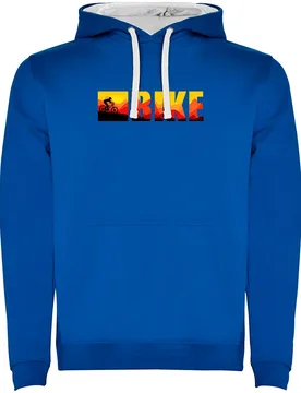 Felpa Con Cappuccio Sunset Two-colour Royal Blue / White - Kruskis - FashionsVida