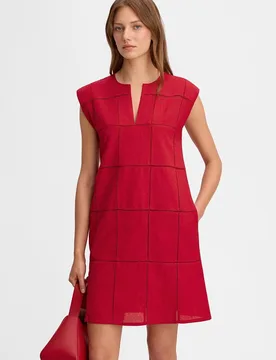 Vestido corto de lino con bolsillos laterales - Simorra - FashionsVida