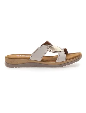 Ciabatte beige con dettaglio a cuore 7190V 38 - LINEA COMODA - FashionsVida