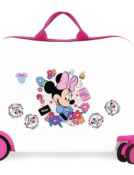 Maleta infantil 2 ruedas multidireccionales 50 cm minnie flowers abs rígida con capacidad de 34l - Disney - FashionsVida