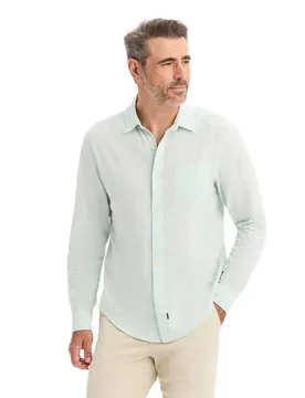 Camicia A Maniche Lunghe Ultimate Marco Slub Pastel Blue L - Dockers - FashionsVida