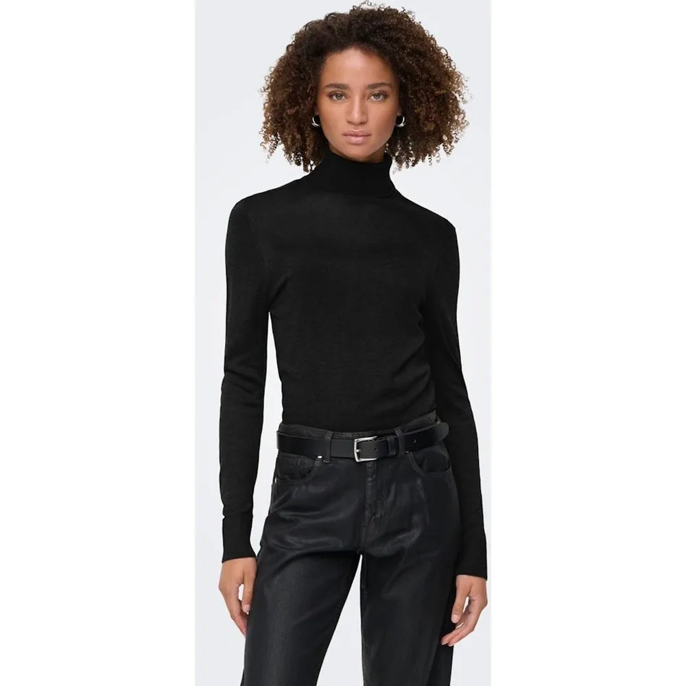 Jersey ajustado de cuello alto de mujer - Only - FashionsVida