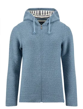 Weird Fish Chicoa Full Zip Macaroni Hoodie Size 14 - new-arrivals all new-arrivals womens offers all-offers offers womens-offers women women all-women - Faded Denim - FashionsVida
