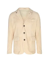 Eleventy Giacca in pelle beige 56