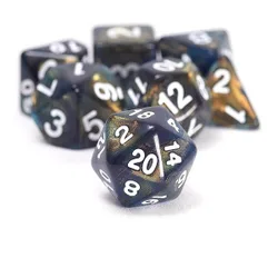 Treasures Unearthed: Onyx 7-Piece Polyhedral Dice Set