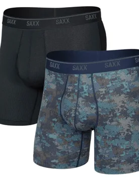 Boxers Quest Quick-dry Mesh 2 Unités Matrix Camo / Black XS - Saxx Underwear - FashionsVida