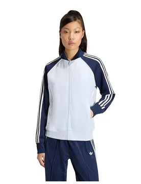 Sweat-shirt à Zip Sst Oversized Corduroy Crystal Sky / Night Indigo / Off White M - Adidas Originals - FashionsVida