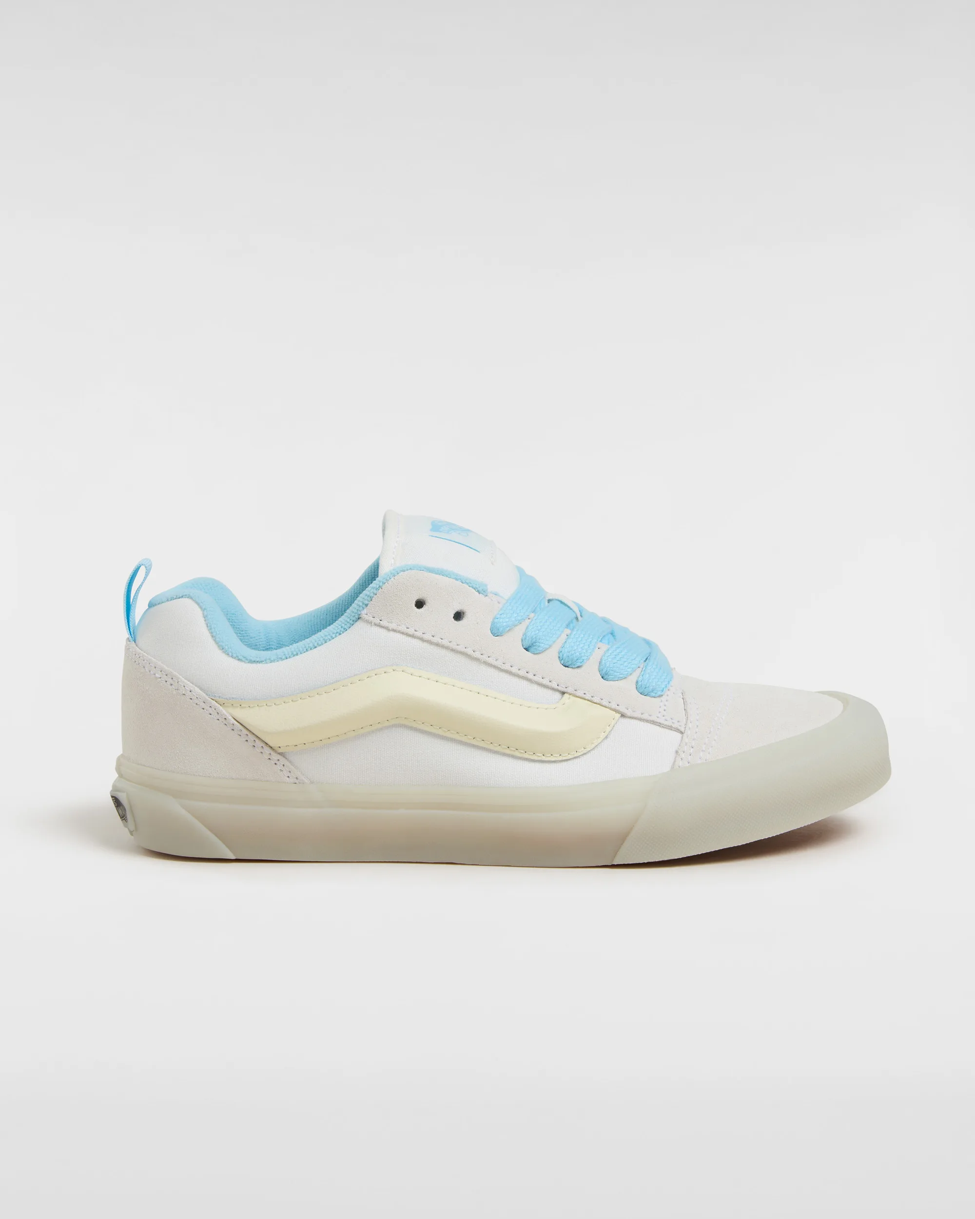 Unisex Knu Skool Sneakers - White Leather - Size Uk 10 - Vans - FashionsVida