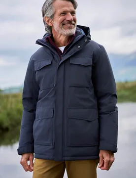 Concord Extreme Mens Down Long Jacket - Blue - Blue - Size: S - Mountain Warehouse - FashionsVida