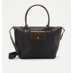 Bolso shopper de nylon con bolsillos y asa extraible