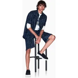 Camisa de hombre vaquera estampada boxy fit