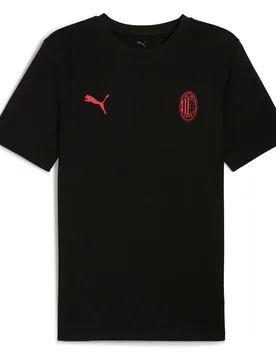 T-shirt à Manches Courtes Ac Milan Essentials Black / For All Time Red S - Puma - FashionsVida