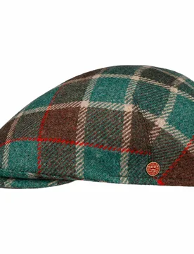 Sidney Big Colour Check Flat Cap by - green - Size: 58 cm - Mayser - FashionsVida