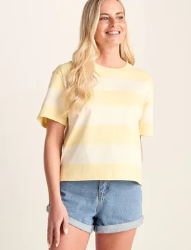 Women's 'Lani' 100% Cotton Supersoft T-Shirt in Yellow Size: 20 - Yellow - Size: 20 - TOG24 - FashionsVida
