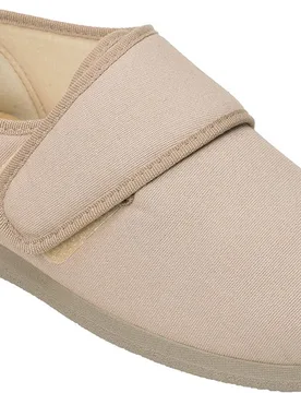 Henry Men's Extra Wide Fabric Shoes for Swollen Feet - Mushroom - Size: 7 XXW - Cosyfeet - FashionsVida