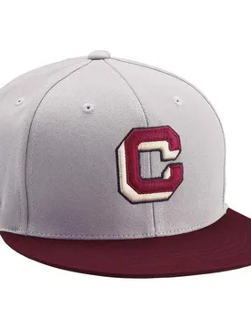 Cappellino Con Visiera The Embossed C Grey / Bordeaux - CUBE - FashionsVida
