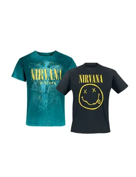T-Shirt - Fan Bundle - S bis 3XL - für Männer - Größe M - schwarz - Lizenziertes Merchandise! - Männer - male - Nirvana - FashionsVida