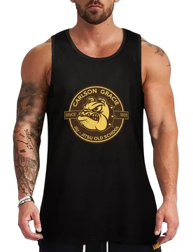 Carlson Gracie Team Logo Jiu-Jitsu Old School Yellow Tank Top men gym T-shirt sports - Aliexpress - FashionsVida