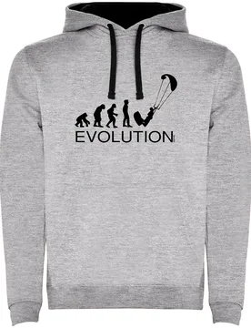 Sweat à Capuche Evolution Kite Surf Two-colour Heather Grey / Black S - Kruskis - FashionsVida
