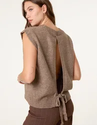 Round Neck Vest - 18/20 / MOCHA MELANGE - female