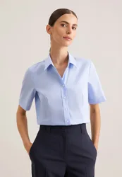 Halbarm Hemdbluse regular fit Blau 54