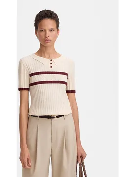 Polo de mujer de punto de manga corta y cuello polo - Simorra - FashionsVida
