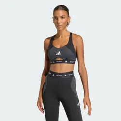 Reggiseno da allenamento TECHFIT Color Block Medium Support S Black / Carbon