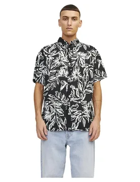 Chemise à Manches Courtes Lafayette Aop Black L - Jack & jones - FashionsVida