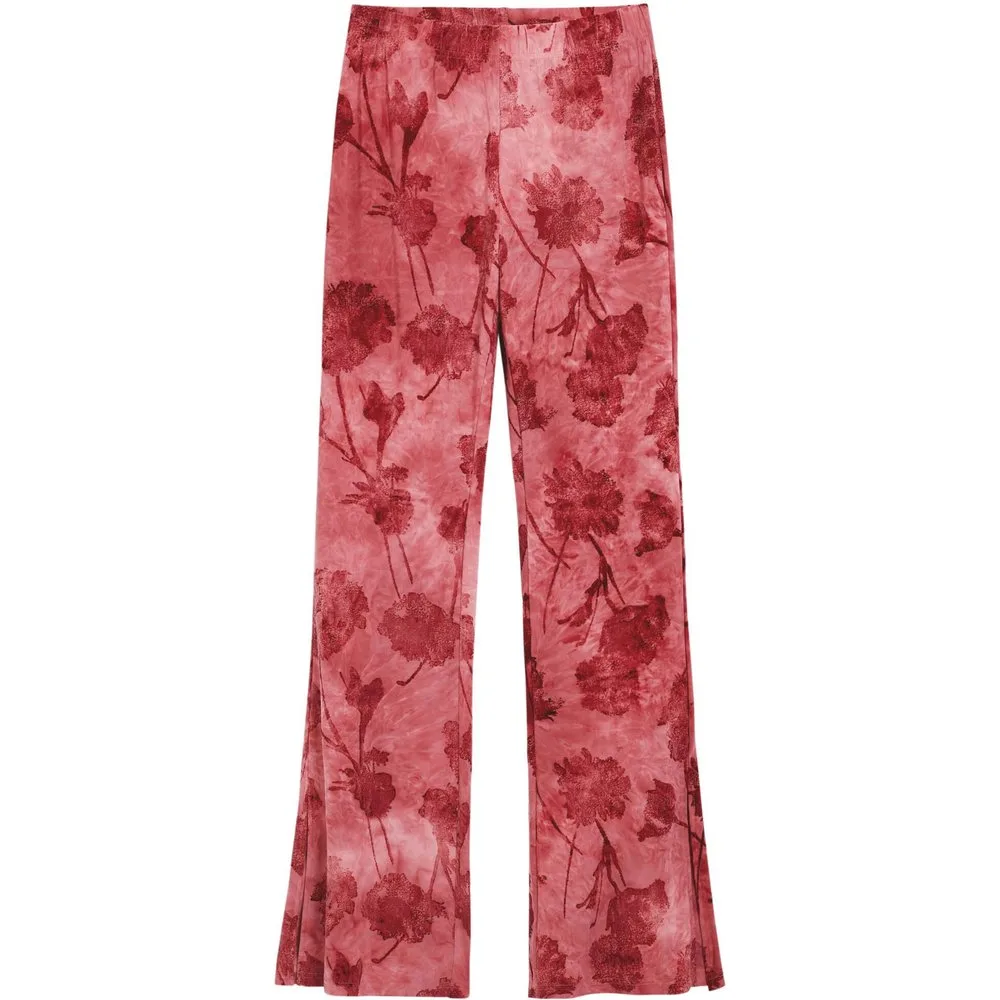Pantalón de mujer bordado flores - Desigual - FashionsVida