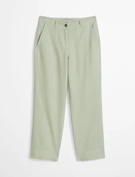 Pantalones de mujer modelo Lande ancho en mezcla de algodón orgánico, lyocell y lino - MARC O'POLO - FashionsVida