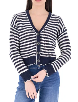 Cardigan scollo a V BLU NAVY S - Guess - FashionsVida