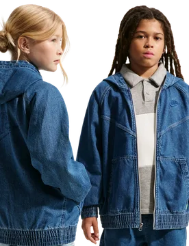 NSW Kid's Jackets - Blue - Size S - Cotton Twill - Blue - Size: Small - Nike - FashionsVida