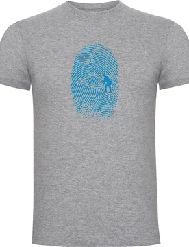 T-shirt à Manches Courtes Crossfit Fingerprint Heather Grey L - Kruskis - FashionsVida