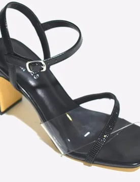 London Zahra Womens Heel Sandals - Black - Size Uk 4 - Hotsoles - FashionsVida