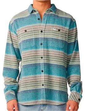 Classic surf baja flannel camisa manga larga hombre Verde (S) - Rip curl - FashionsVida