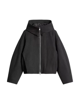 Woven Outdoor Jacket, Wool Bomber female - S - FashionsVida