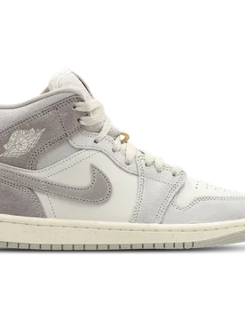 Aj1 Mid Donna - Sneakers Grigio - Taglia 36.5 - Pelle 36.5 - Jordan - FashionsVida