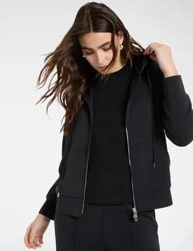 Sudadera de mujer con cierre doble y capucha ajustable - Elena Miró - FashionsVida