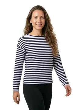 Maglietta A Maniche Lunghe Thelma Navy Stripe L - Trespass - FashionsVida