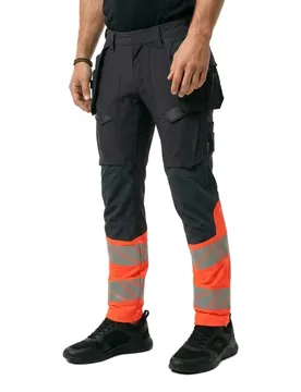 Pantalon De Travail Accelerate Safe 19131 Hanging Pockets Big Dark Navy / Hi-Vis Red 68 - MASCOT - FashionsVida