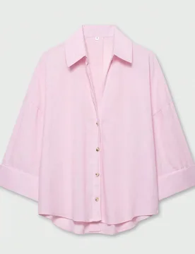 YROOE Camisa de mujer versátil y casual de moda, minimalista/casual de negocios/desplazamiento diario, blusa de manga larga con cuello holgado de mod - Shein - FashionsVida