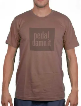 Maglietta A Maniche Corte Pedal Damn It Brown - Niner - FashionsVida
