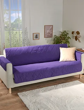 Pagen Sofaüberwurf 3-Sitzer lila - 3Pagen - FashionsVida