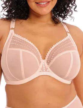 Womens Matilda Plunge Side Support Bra - Pink Polyamide - Size 36k - Elomi - FashionsVida