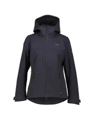 Chaqueta softshell con capucha burdeos para mujer azul oscuro 40