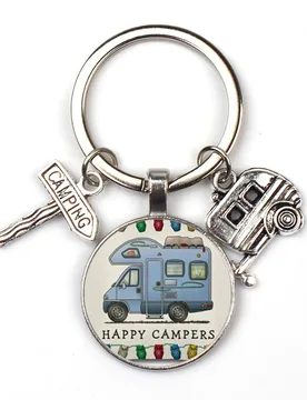 New Cute Camper Wagon Keychain I Love Camping Keychain Trailer Signpost Keychain Vacation Travel Memorial Gift - Aliexpress - FashionsVida