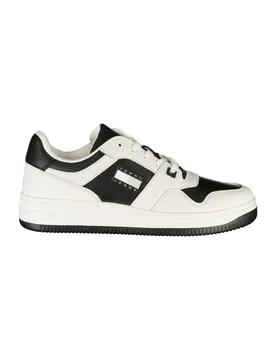 Mens Retro Sneaker Leather Casual - White - Size Eu 45 - Tommy hilfiger - FashionsVida