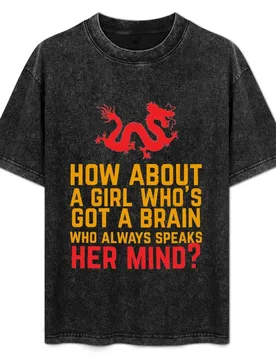 How About a Girl Who's Got a Brain? T-Shirt Fashion Letter Print T-Shirt - Aliexpress - FashionsVida