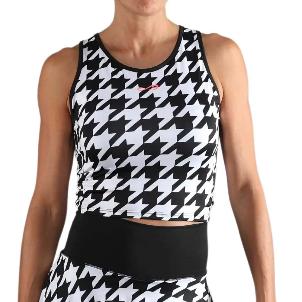 T-shirt Sans Manches Chill Houndstooth Black L - Endless - FashionsVida