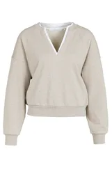 Sweatshirt mit Webkragen female